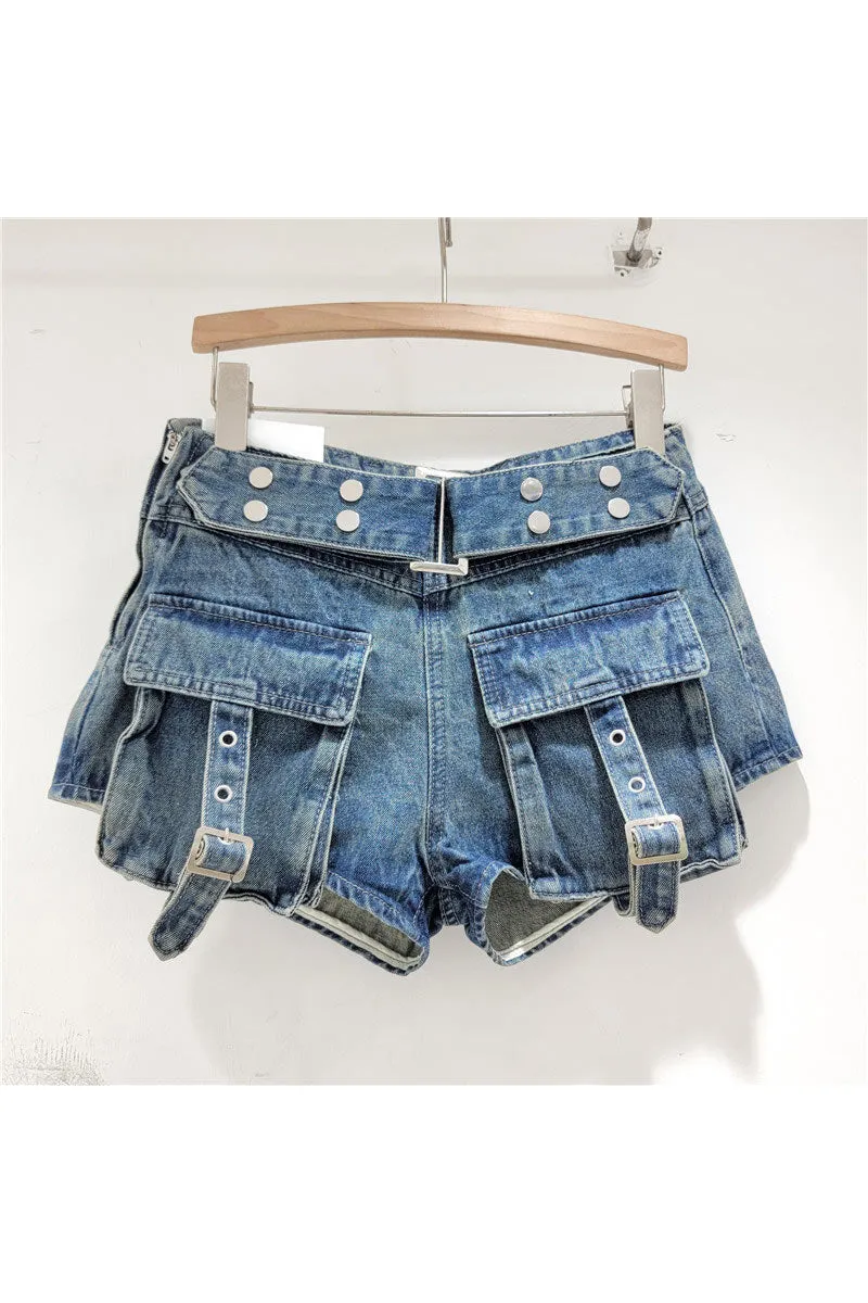 PM0191 Cargo Denim Shorts