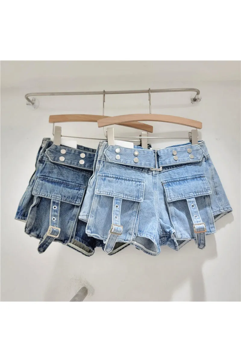 PM0191 Cargo Denim Shorts