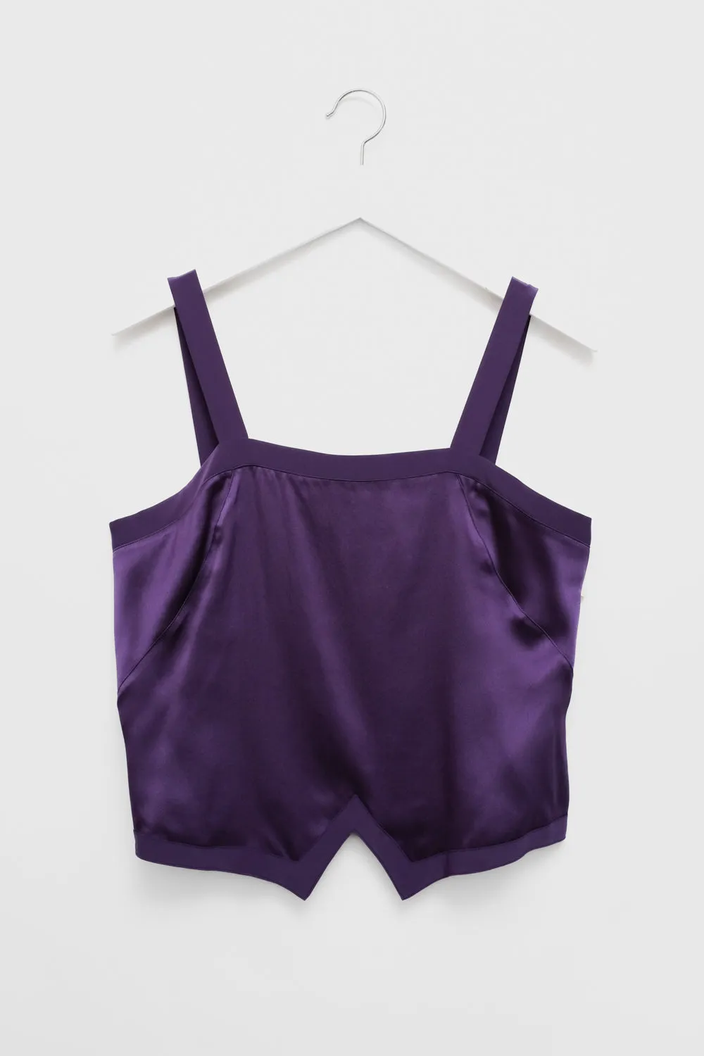 PURE SILK SATIN LILAC CAMISOLE