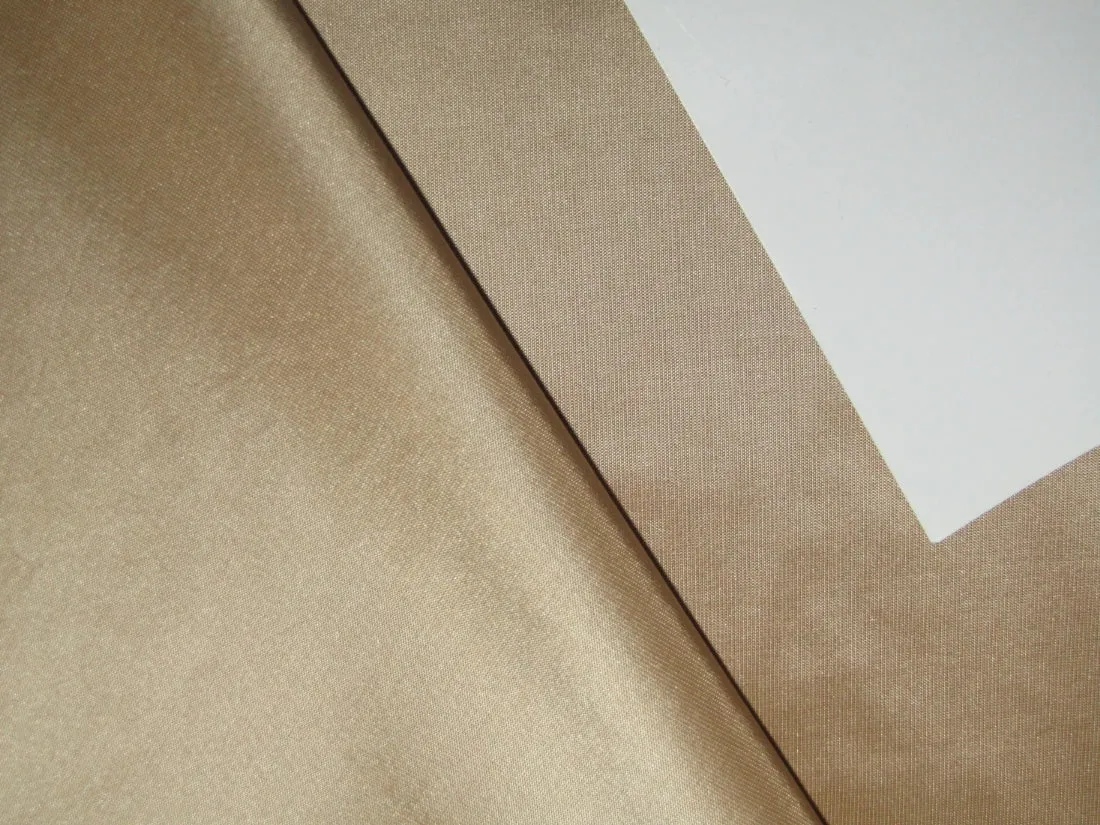 Pure SILK TAFFETA FABRIC Golden Beige color 54" wide TAF12[2]