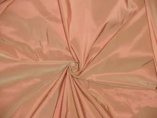 Pure SILK TAFFETA FABRIC Iridescent Dull Orange continuous piece TAF68[5]