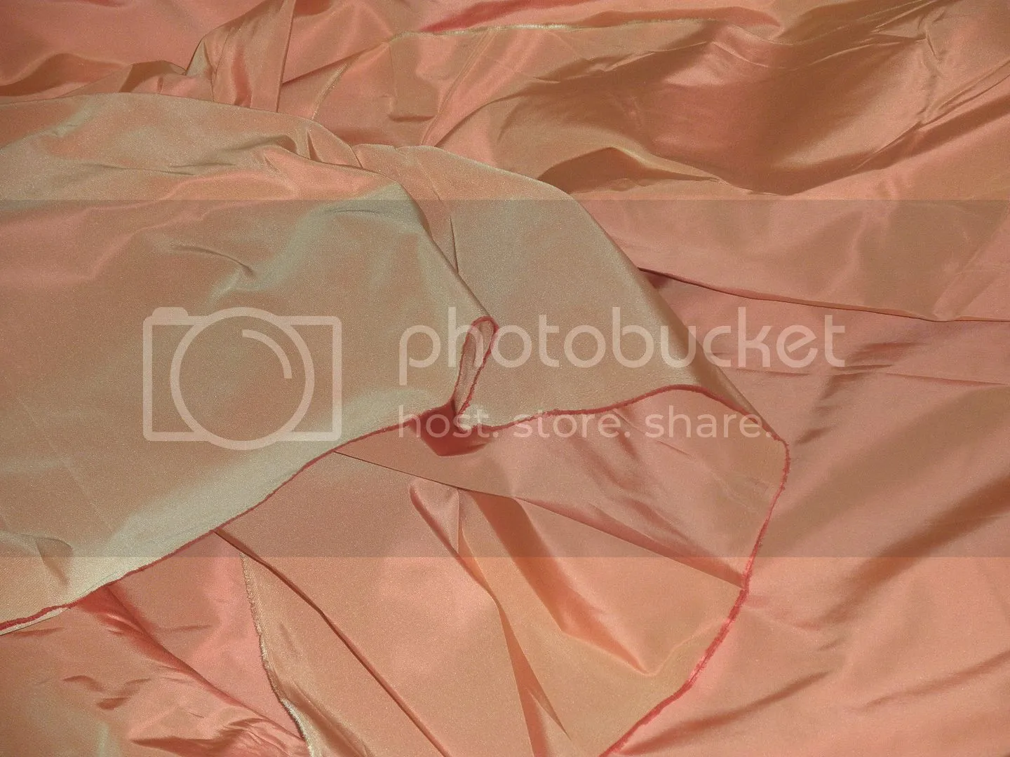 Pure SILK TAFFETA FABRIC Iridescent Dull Orange continuous piece TAF68[5]