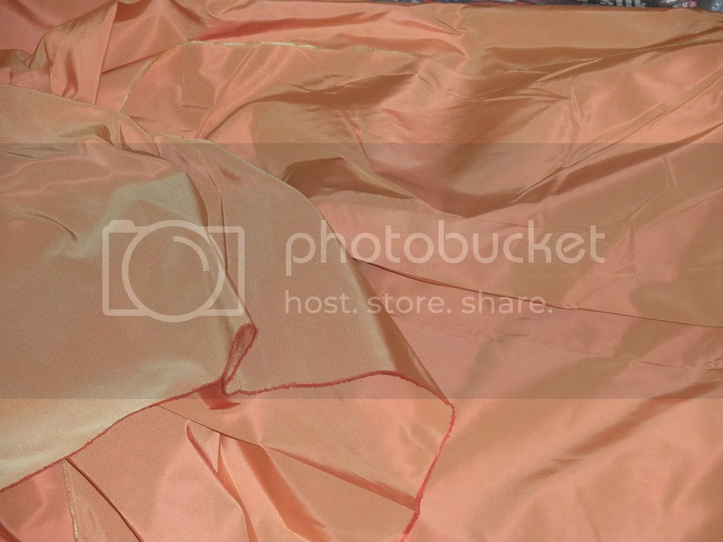 Pure SILK TAFFETA FABRIC Iridescent Dull Orange continuous piece TAF68[5]