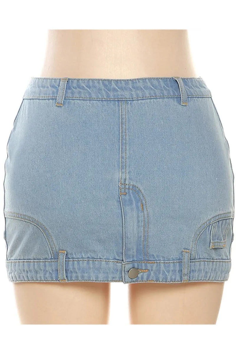 QB378 Mini Denim Skirt