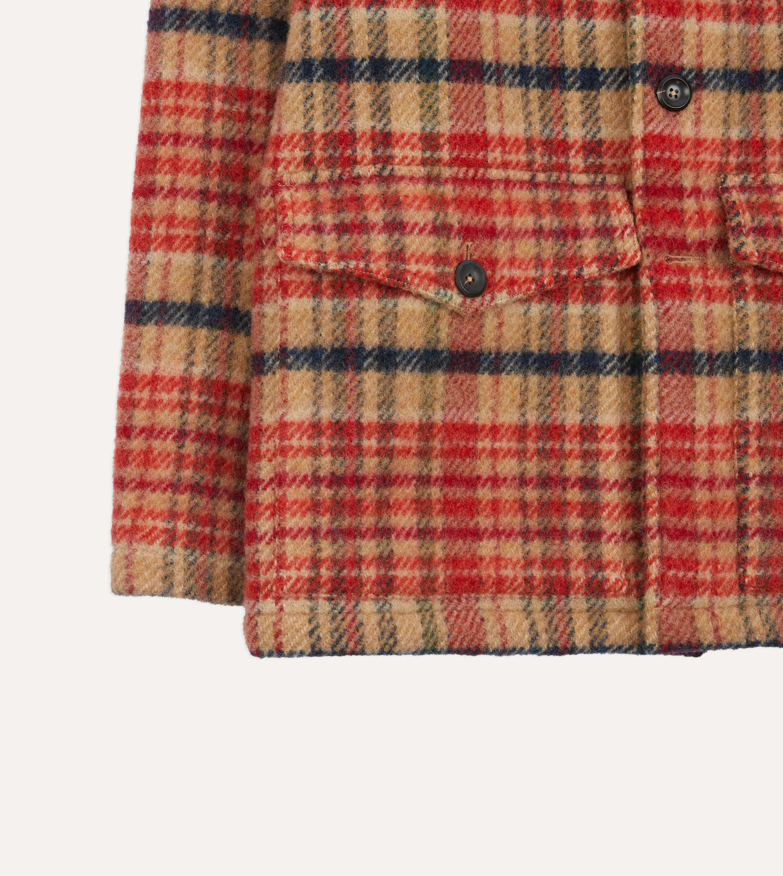 Red Check Wool Donkey Jacket