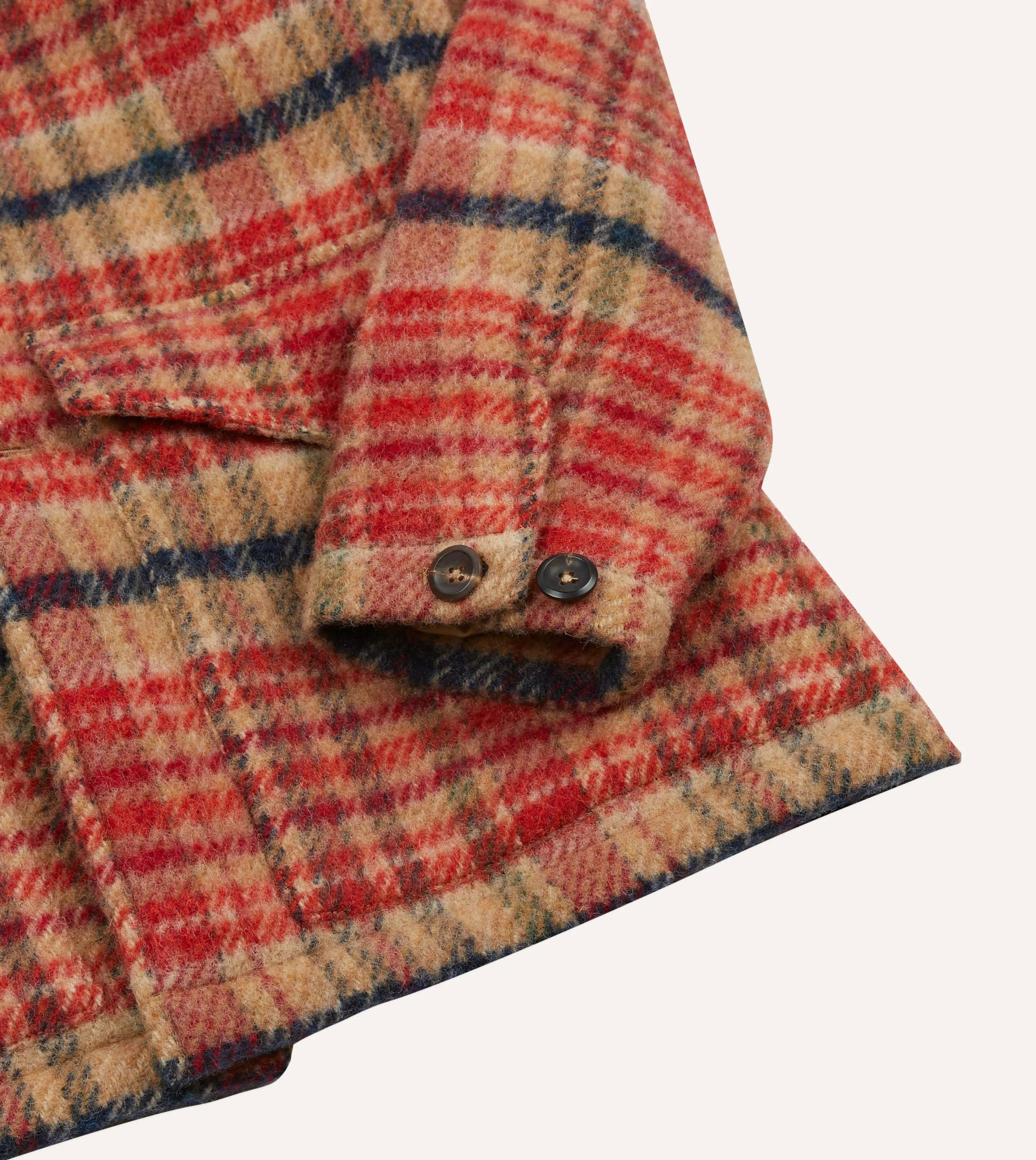 Red Check Wool Donkey Jacket