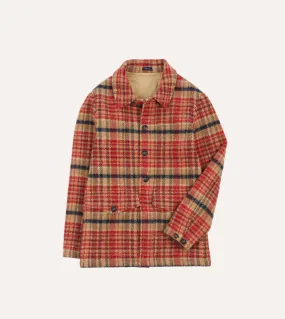 Red Check Wool Donkey Jacket