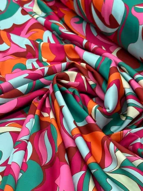 Satin Prints - Cerise Paisley