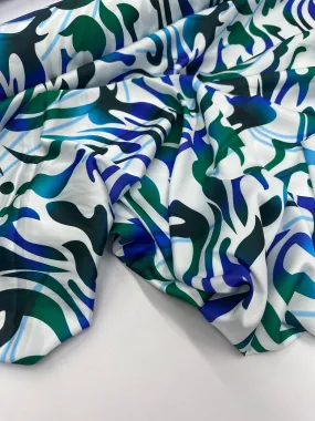 Satin Prints  - Paradise blue