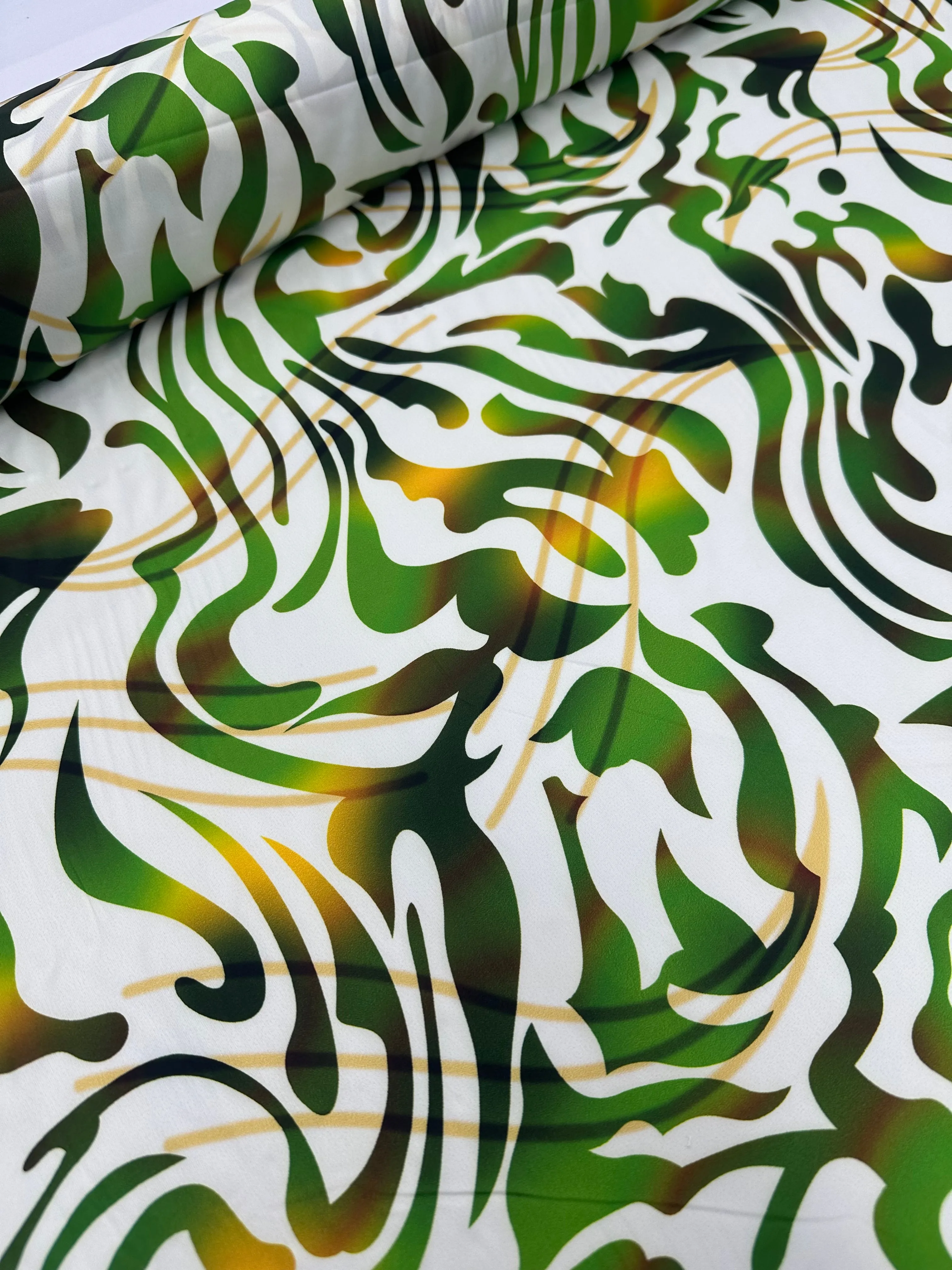 Satin Prints  - Paradise Green