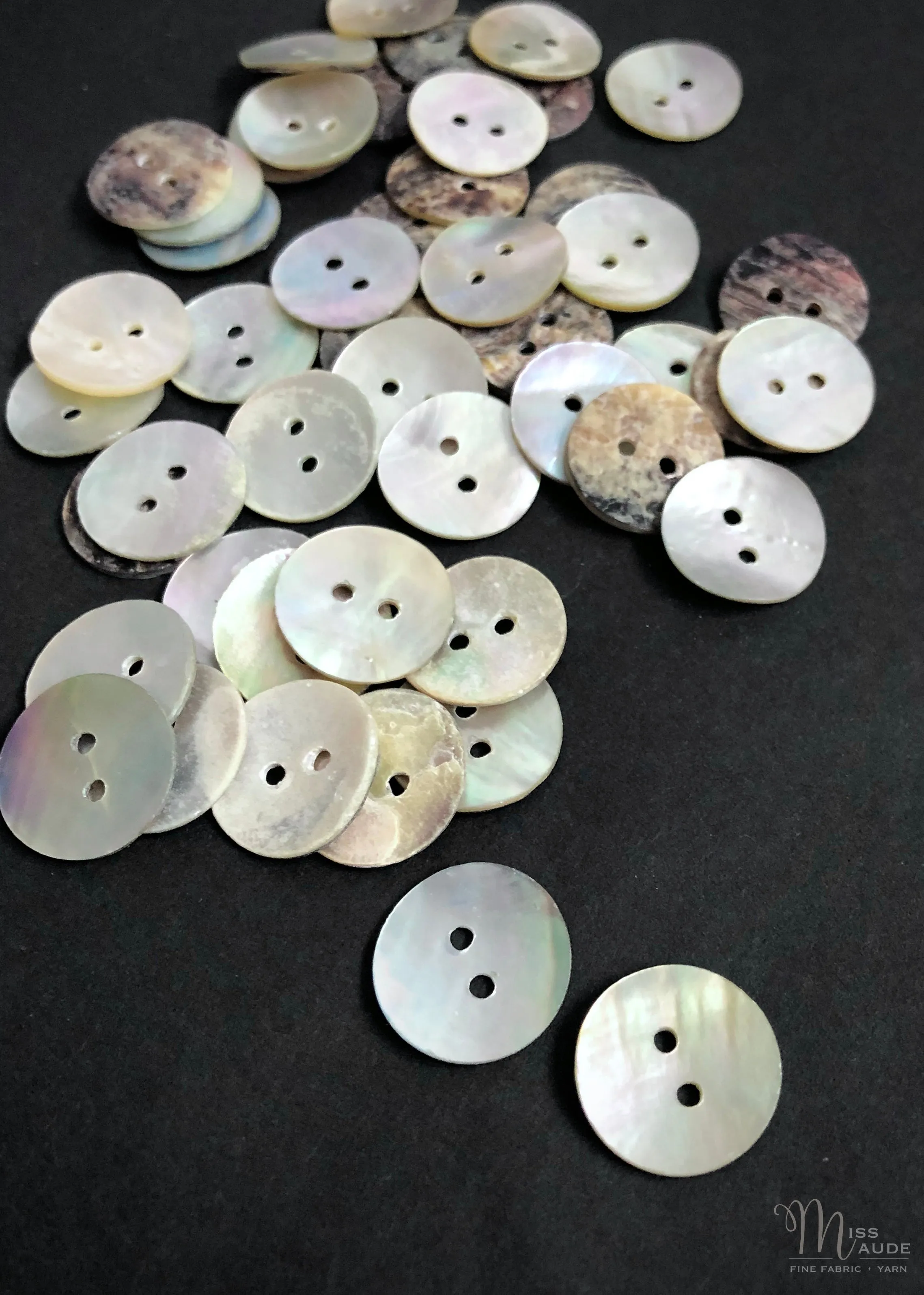 Shell Buttons, Raw. various sizes