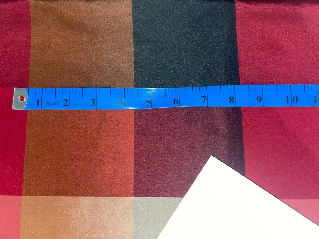 SILK TAFFETA FABRIC multi COLOR PLAIDS 54" wide TAF#C24[1]