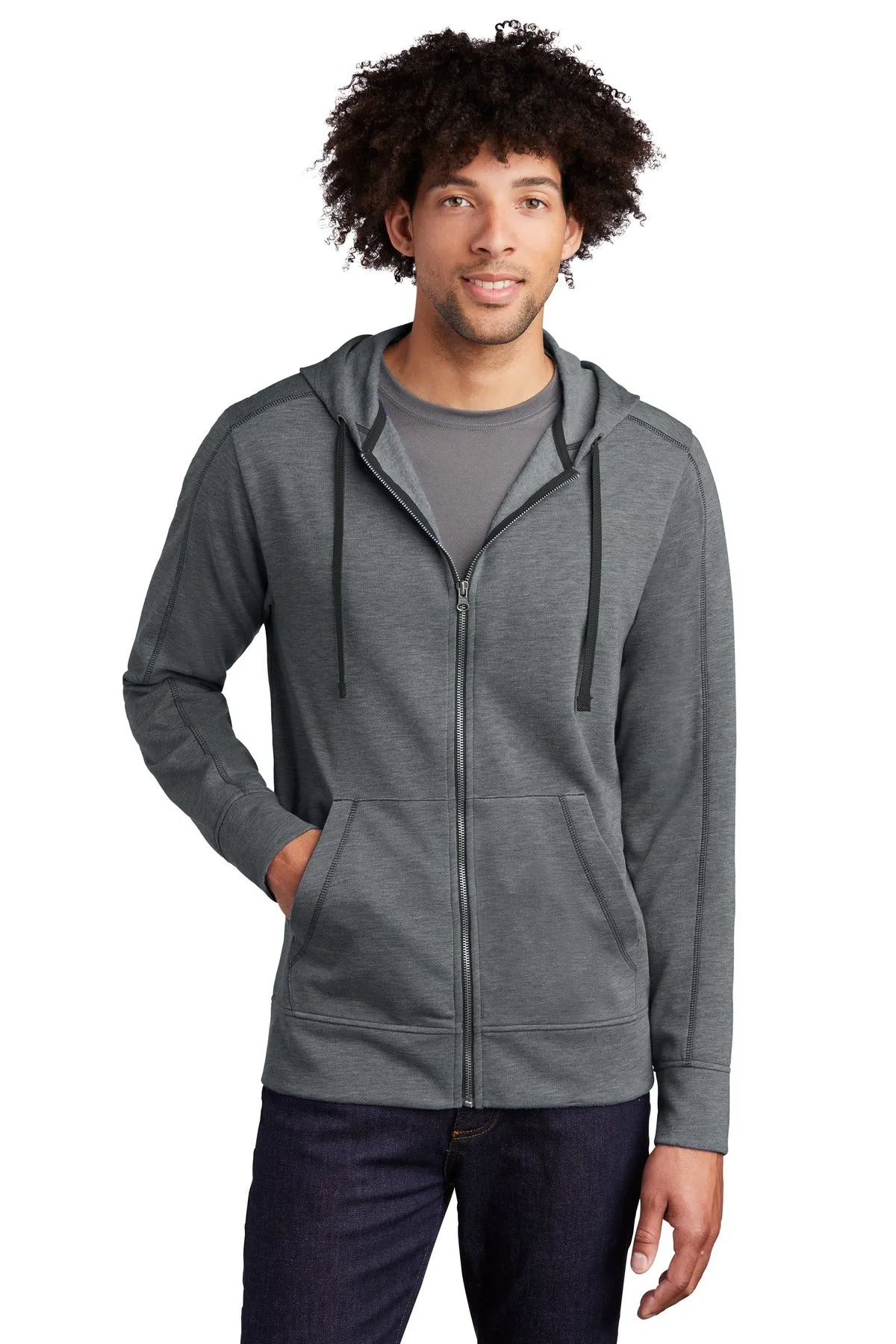 Sport-Tek PosiCharge Tri-Blend Wicking Fleece Full-Zip Hooded Jacket ST293