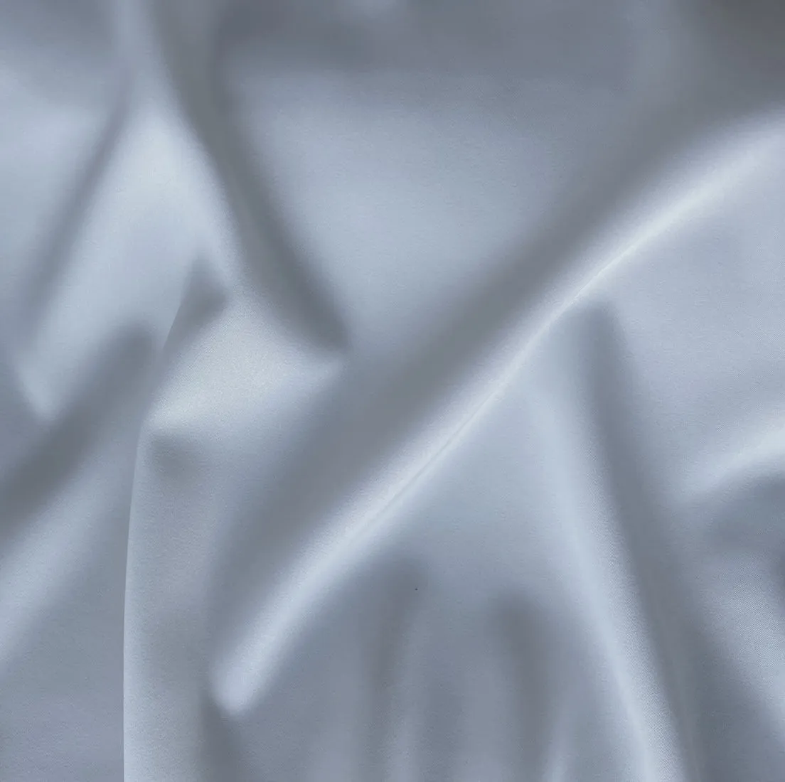 Sweet White Stretch Polyester Satin (Made in Korea)