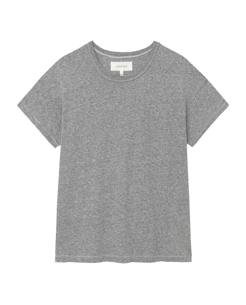 The Boxy Crew. Solid -- Heather Grey