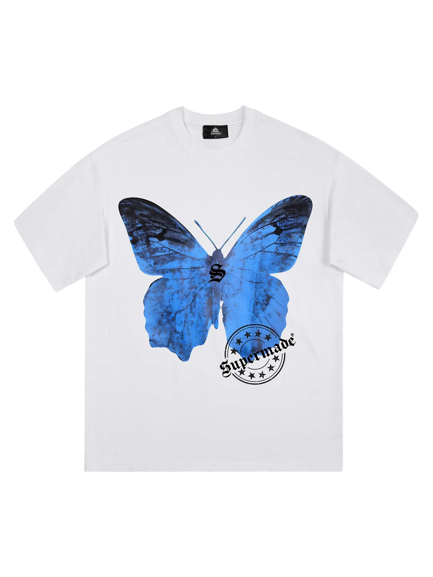 Thesupermade Street Hip-Hop Butterfly Stamp T-shirt - 2130