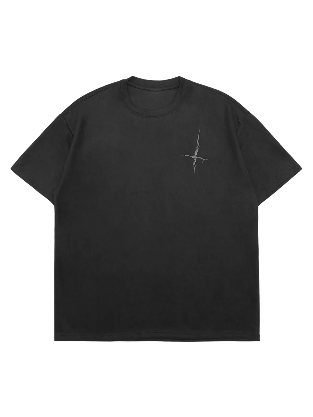 Thesupermade Suede Gothic Font Street Rap T-Shirt